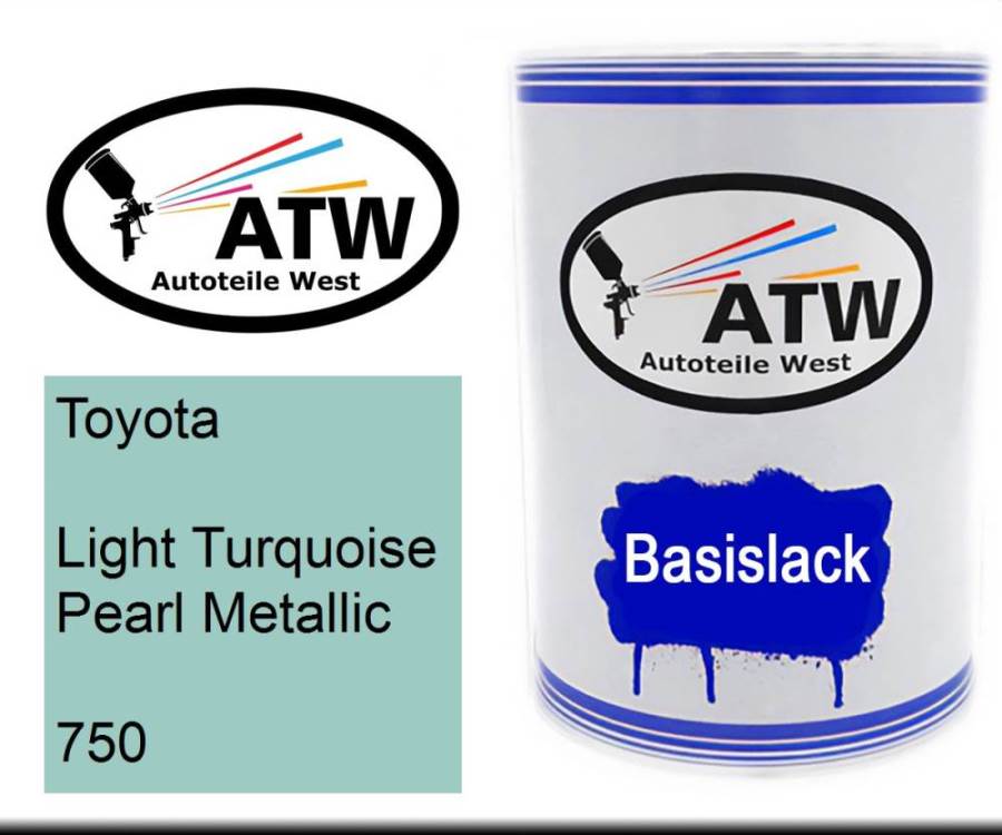 Toyota, Light Turquoise Pearl Metallic, 750: 500ml Lackdose, von ATW Autoteile West.